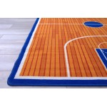 Champion Rugs Basketball Court Sports Theme Area Rug for Teens Bedroom Kids Playroom or Classroom Accent Rug 5 Feet X 7 Feet