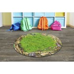Flagship Carpets Forest Floor Multicolor Educational Rug for Children's Classroom Playroom Carpet Home Learning Area and Kid's Bedroom 6' Round