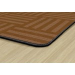 Flagship Carpets Hashtag Tone on Tone Rug for Kids Classroom or Bedroom Carpet Home Learning and Playroom Mat Seats up to 24 6' x 8'4 Chocolate