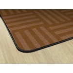 Flagship Carpets Hashtag Tone on Tone Rug for Kids Classroom or Bedroom Carpet Home Learning and Playroom Mat Seats up to 24 6' x 8'4 Chocolate