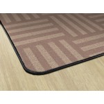 Flagship Carpets Hashtag Tone on Tone Rug for Kids Classroom or Bedroom Carpet Home Learning and Playroom Mat Seats up to 24 6' x 8'4 Almond
