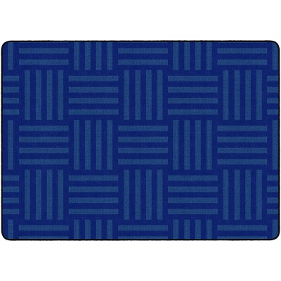 Flagship Carpets Hashtag Tone on Tone Rug for Kids Classroom or Bedroom Carpet Home Learning and Playroom Mat Seats up to 24 6' x 8'4" Blue