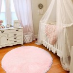 Gliwen Super Soft Round Rug for Bedroom Fluffy Round Kids Rug and Carpets Fuzzy Plush Circle Rugs and Play Mat for Kids Girls Living Room Non Slip Cute Decor 5x5 FT Pink