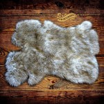 Gray Wolf Faux Fur Pelt Rug Sheepskin Shag Shaggy Throw Accent Carpet -Kids Bedroom Play Rug Nursery Crib Mat Design by Fur Accents 48''x60''