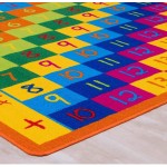 Kids Baby Room Daycare Classroom Playroom Math Numbers Chart Addition Subtraction Multiplication Division Educational Fun Area Rug Learning Carpet 8 Feet X 10 Feet