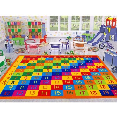 Kids Baby Room Daycare Classroom Playroom Math Numbers Chart Addition Subtraction Multiplication Division Educational Fun Area Rug Learning Carpet 8 Feet X 10 Feet