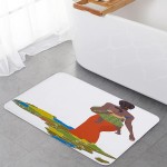 Kitchen Rugs and Mats African Woman with Her Child on the White Background Non Slip Floor Entry Door Mat Doormat Laundry Room Accent Throw Hallway Rug Runner Absorbent Bath Mat Runner Rug