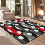 Low Pile Rug Seamless with Toy Cars on Black for Kids Dark Variegated Texture Rare Non-Slip Soft Area Carpet Doormats Runner Rugs Mat Indoor Outdoor Home Decor for Living Room Bedroom Kids Room