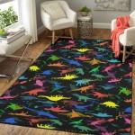 Lymnaraa Dinasour Accent Area Rugs Collection Living Room Decor Floor Rug Carpets for Kids Children Play Solid Home Bedrooms and Playroom white13 36x60inch