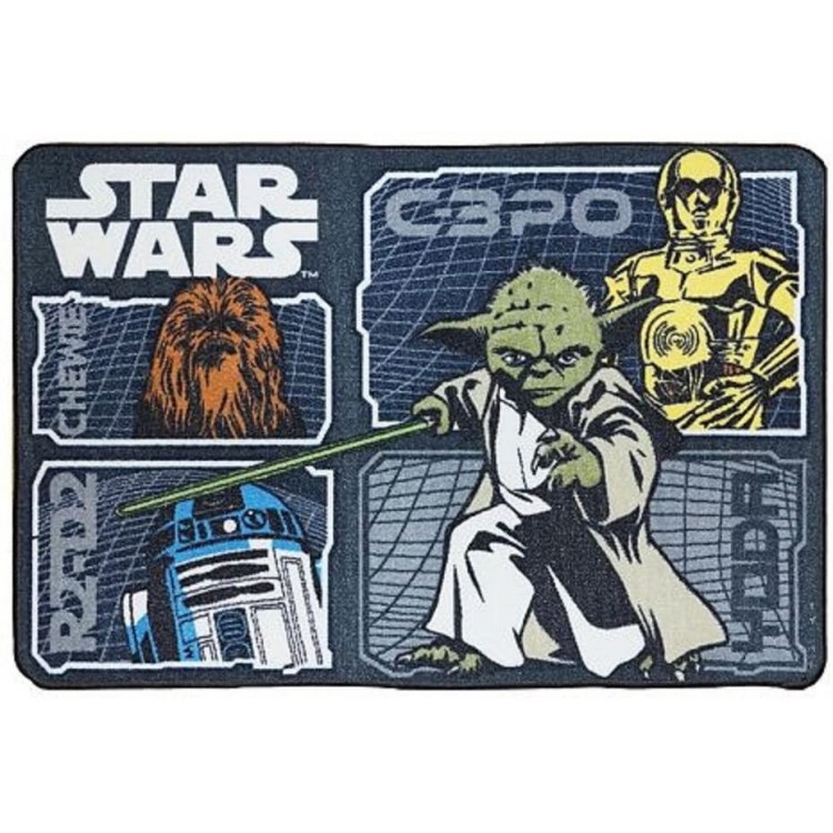 Star Wars Game Print Accent Rug Set 31.5 X 44 Room Decor Deluxe Kit