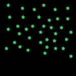 100pcs Stars Moons in The Dark Wall Stickers Luminous Bedroom Fluorescent Glow in The Dark Stars Wall Stickers for Kids Baby Room Bedroom Home Decor