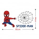 3D Art Removable Spiderman Boy Room Wall Sticker Home Decal Peel and Stick Wall Decal for Kids Room Wall Decor 44*81cm