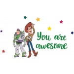 Awesome Quote Toy Story Cartoon Decors Wall Sticker Art Design Decal for Girls Boys Kids Room Bedroom Nursery Kindergarten House Fun Home Decor Stickers Wall Art Vinyl Decoration 8x10 inch