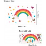 Bamsod Rainbow Wall Sticker Kids Wall Decal Art Girls Star Bedroom Nursery Home Decor 14'' x 23.6''