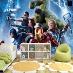 Custom The Avengers 3D Wallpaper Wall Mural Removable Sticker Home Decor Self-Adhesive PVC Kids Room Bedroom Nursery Home Decoration