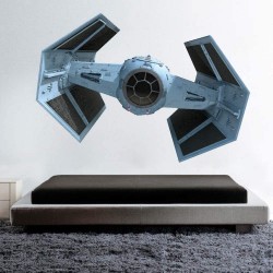 Darth Vader Vinyl Wall Decal Darth Vader Tie Fighter Star Wars Decal Removable Kids Home Decor Room Wall Decor Art for Dorm Rooms and Apartments b00