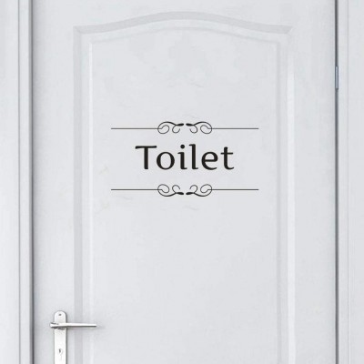 DIY Removable Washroom Toilet Bathroom WC Beyonds Sign Door Accessories Wall Sticker Home Decor