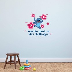 Don't Be Afraid Lilo Stitch Quote Cartoon Quotes Decors Wall Sticker Art Design Decal for Girls Boys Kids Room Bedroom Nursery Kindergarten Home Decor Stickers Wall Art Vinyl Decoration 20x20 inch