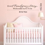 Family Inspirational Quotes Wall Stickers Decal Removable Every Family Has a Story Welcome to Ours Wall Decal Home Decor Perfect for Bedroom Classroom Living Room