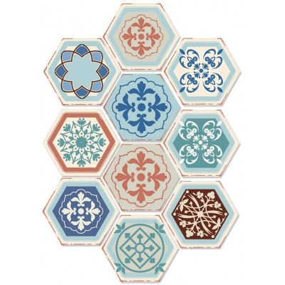GaoYunQin Hexagon Non-Slip Floor Sticker Non-Slip Vinyl Floor Sticker for Home Decor Hexagon PVC Wall Tile Decal Peel and Stick Self-Adhesive,10 Pcs Set 7.87" X 9.05" Color : 20pcs