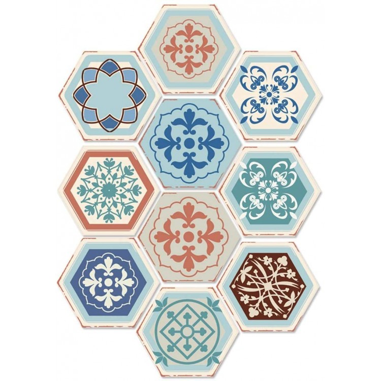 GaoYunQin Hexagon Non-Slip Floor Sticker Non-Slip Vinyl Floor Sticker for Home Decor Hexagon PVC Wall Tile Decal Peel and Stick Self-Adhesive,10 Pcs Set 7.87 X 9.05 Color : 20pcs