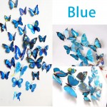 HAKDAY 48 PCS 3D Butterfly Wall Stickers Crafts Butterflies DIY Art Decor Home Room Decorations,24 PCS for Blue and 24 PCS For Purple