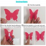 Heansun 24 PCS Butterfly Wall Decals Butterflies Decor Stickers for Home Decorations Kids Room Bedroom DecorWhite
