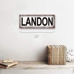 Homebody Accents Landon 6x16 Metal Sign Wall Décor for Kids Room and Nursery