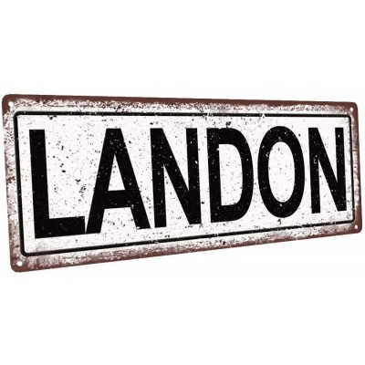 Homebody Accents Landon 6"x16" Metal Sign Wall Décor for Kids Room and Nursery