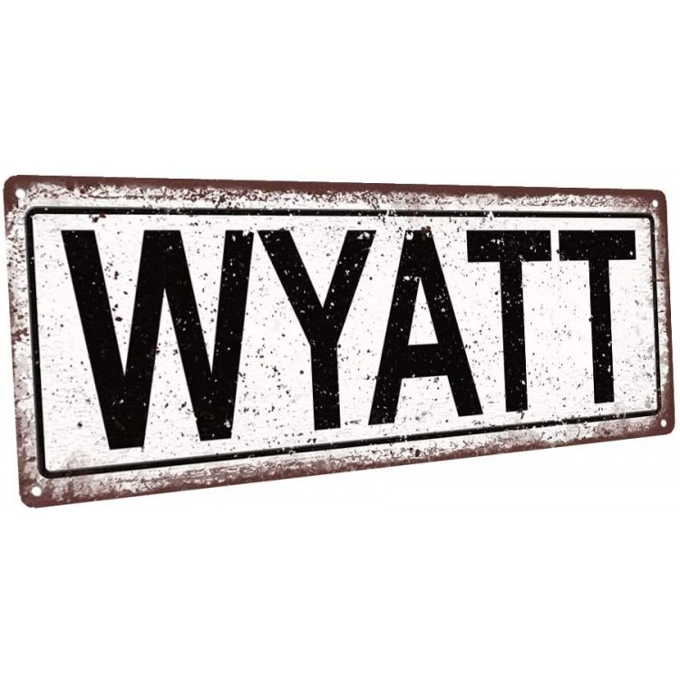 Homebody Accents Wyatt 6x16 Metal Sign Wall Décor for Kids Room and Nursery