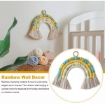 iayokocc Rainbow Wall Hanging Rainbow Wall Decor with Tassels Nursery Wall Décor for Nursery Kids Room Home DecorClorful