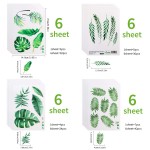 Outgeek Tropical Stickers,Palm Leaf Wall Decals 126 Pcs Tropical Plants Tree Leaves Removable Waterproof for Kids Nursery Room Home Decor Bedroom Living Room Decorations…