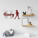 Peter Pan Personalized Name & Initial Home Decor Baby Girl or Boy Mural Wall Decal Sticker for Home Decor Children's Bedroom