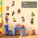 QIANGZHI Cartoon Wall Decal 11pcs Peel and Stick Wallpaper for Kids Toddlers Bedroom Bathroom Home Decor Birthday Party Supplies