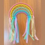 Rooh Dream Catcher ~ Rainbow Cot Mobile for Kids ~ Handmade Hangings for Positivity Can be Used as Home Décor Accents Wall Hangings Garden Outdoor Bedroom Kids Room Meditation Room Windchime