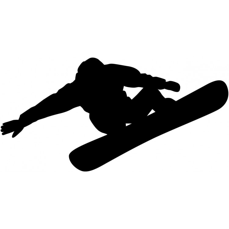 TheVinylGuru Snowboarding Wall Decal Sticker 3 Decal Stickers and Mural for Kids Boys Girls Room and Bedroom. Snow Boarding Wall Art for Home Decor and Decoration Snowboard Silhouette Mural