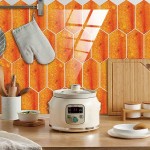 uhnmki 12 PCS Crystal Tile Stickers DIY Waterproof Wall Stickers for Kitchen Bathroom Backsplash Home Decor