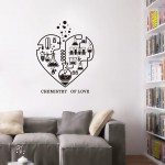 Wall Decal Art Chemisty Science Wall Sticker for School Laboratory Chemistry of Love Heart Home Decal for Teachers Children Room Decor LW318Black 23x27 inch