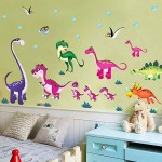 Woais Lovely DIY Dinosaur Wall Stickers Mural Jungle Animal Wall Decal Home Decor Cartoon Kids Room Decor