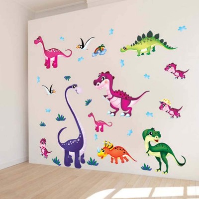 Woais Lovely DIY Dinosaur Wall Stickers Mural Jungle Animal Wall Decal Home Decor Cartoon Kids Room Decor