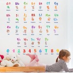 Yovkky Flying Animals Alphabet Wall Decals Peel Stick Educational Uppercase Lowercase ABC Letters Sticker Nursery Learning Decor Home Classroom Decoration Kids Bedroom Playroom Art Party Supply Gift