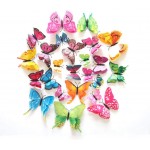 ZANFUN 12 PCS 3D DIY Wall Sticker Stickers Removable Mural Butterfly Decal Decor for Home and Room Decoration Kids Girls