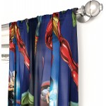 Marvel Avengers Blue Circle 84 Inch Drape Beautiful Room Décor & Easy Set Up Bedding Features Captain America Iron Man & Thor Curtains Include 2 Tiebacks 4 Piece Set Official Marvel Product