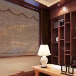 BCGT Bamboo Flat-Weave Bamboo Roller Shades Natural Bamboo Beaded Curtain Shading Rate 85% for Bathroom Tea Room Garden Size : 180 x 180cm
