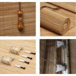BCGT Brown Natural Bamboo Roll Up Window Blind Light-Transmissive Sun Shade Multi-Size Shading Rate 50% Size : 70x150cm