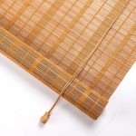 BCGT Natural Bamboo Roll Up Window Blind Roman Shade Sun Shade Bamboo Beaded Curtain with Flat Curtain for Home Business Garden Living Room Dining Room Bedroom Size : W64×H80cm