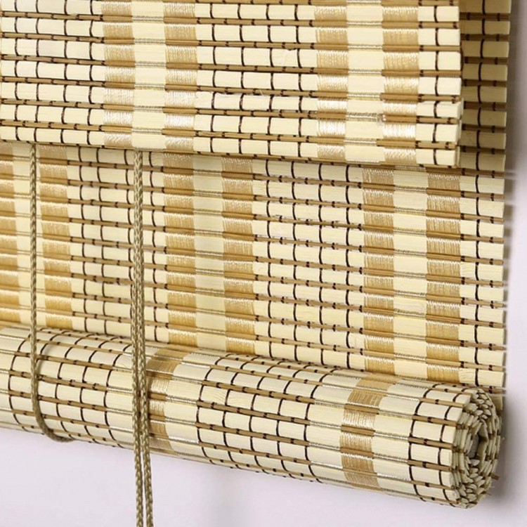 BCGT Wooden Roller Blinds Vertical Bamboo Roller Up with Side Pull Suitable for Home Partitions Restaurants Tea Houses Long Pavilion Corridor Decoration Size : 70x90cm