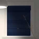 Chicology Cordless Magnetic Roman Shades Window Blind Fabric Curtain Drape Function Room Darkening Commodore Blue 33W X 64H
