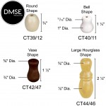 DMSE Wholesale Drapery 25 Pack Hardware Window Blind Cord Tassels Bell Wood Tassel Alabaster
