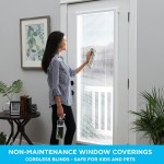 ODL Add On Blinds for Raised Frame Doors Outer Frame Measurement 10 x 38- Home Improvement Easy to Install Use and Maintain Innovative Window Shades Protected Behind The Tempered Safety Glass Panel